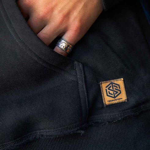 Polyurethan Kunstleder Label mit Technostoff Branding